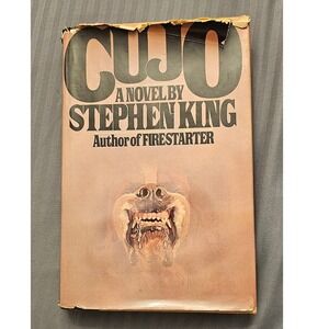 Vintage 1981 Cujo by Stephen King Hardcover Dust Jacket - Viking 5th Printing